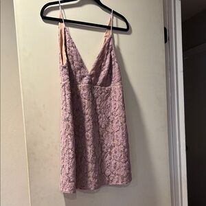 Free People Lavender Lace Slip Dresse